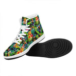 Aloha Hawaiian Tropical Pattern Print High Top Leather Sneakers