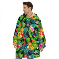 Aloha Hawaiian Tropical Pattern Print Hoodie Blanket
