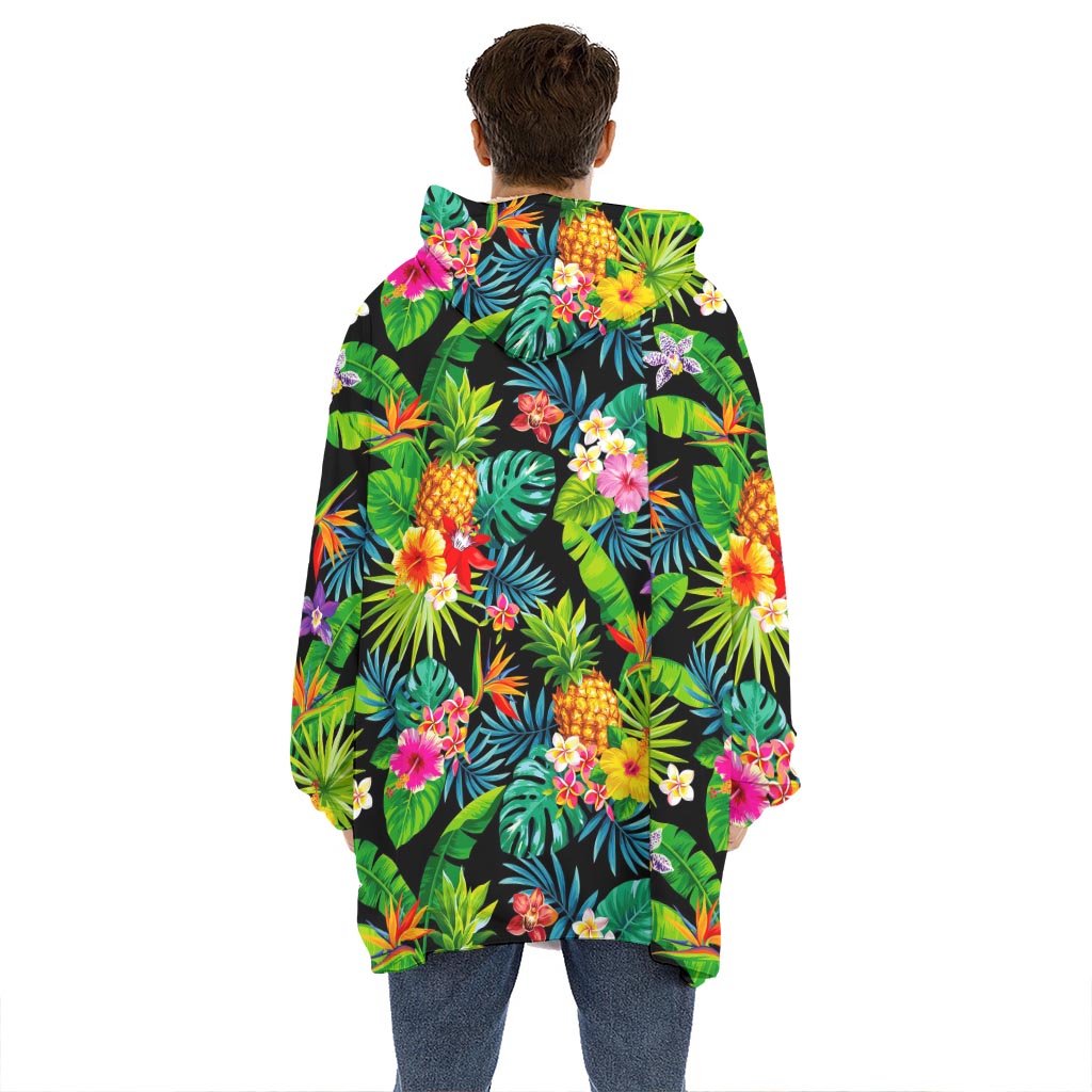 Aloha Hawaiian Tropical Pattern Print Hoodie Blanket
