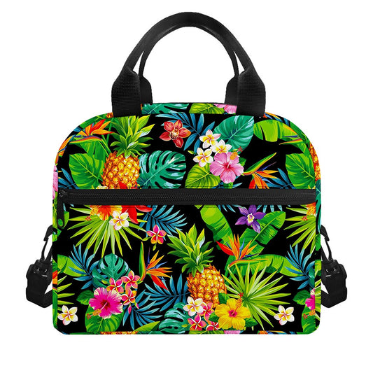 Aloha Hawaiian Tropical Pattern Print Insulated Lunch Bag