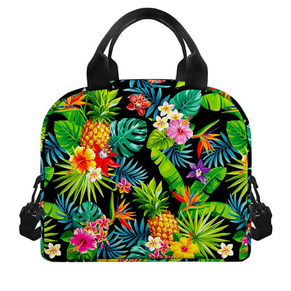Aloha Hawaiian Tropical Pattern Print Insulated Lunch Bag