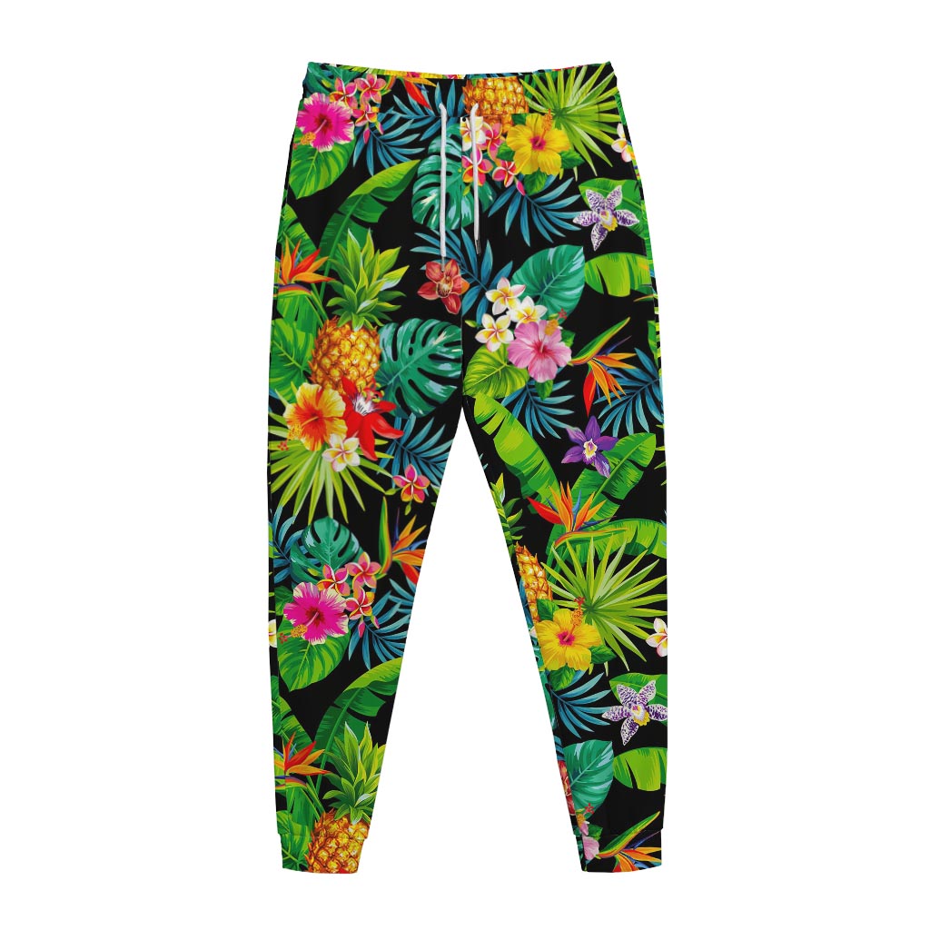 Aloha Hawaiian Tropical Pattern Print Jogger Pants