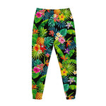 Aloha Hawaiian Tropical Pattern Print Jogger Pants