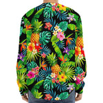 Aloha Hawaiian Tropical Pattern Print Long Sleeve Baseball Jersey