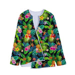 Aloha Hawaiian Tropical Pattern Print Long Sleeve Short Coat