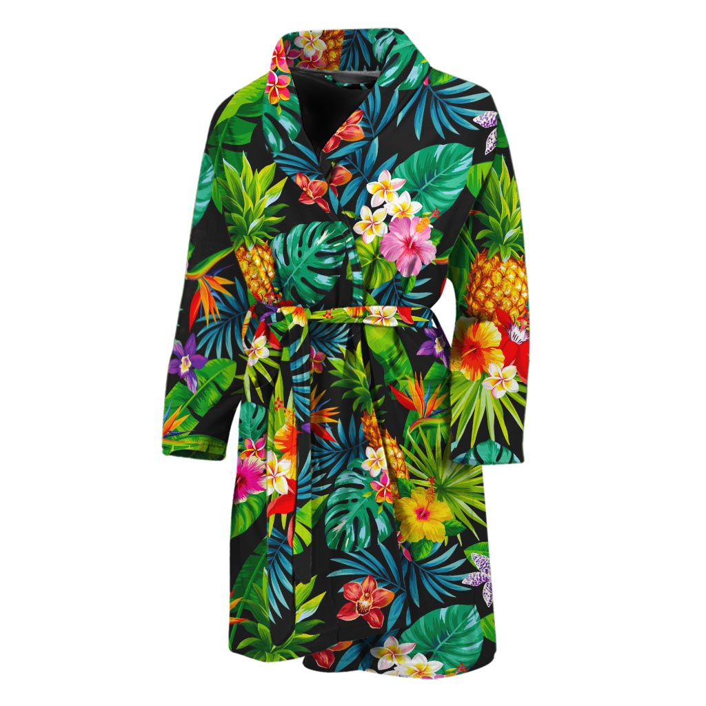 Aloha Hawaiian Tropical Pattern Print Men's Bathrobe