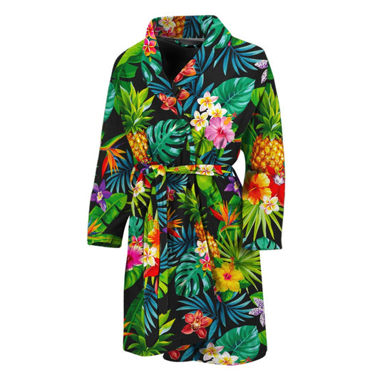 Aloha Hawaiian Tropical Pattern Print Men's Bathrobe