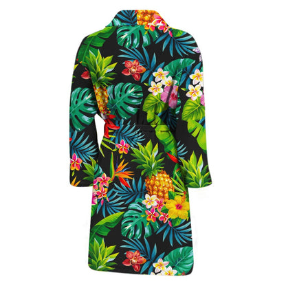 Aloha Hawaiian Tropical Pattern Print Men's Bathrobe