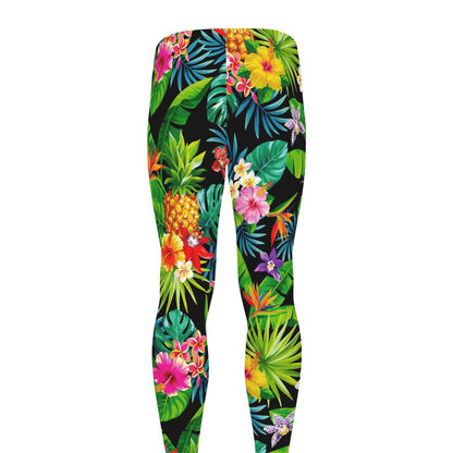 Aloha Hawaiian Tropical Pattern Print Men's leggings