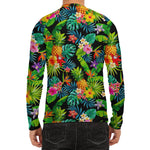 Aloha Hawaiian Tropical Pattern Print Men's Long Sleeve Rash Guard