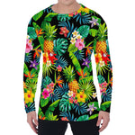 Aloha Hawaiian Tropical Pattern Print Men's Long Sleeve T-Shirt