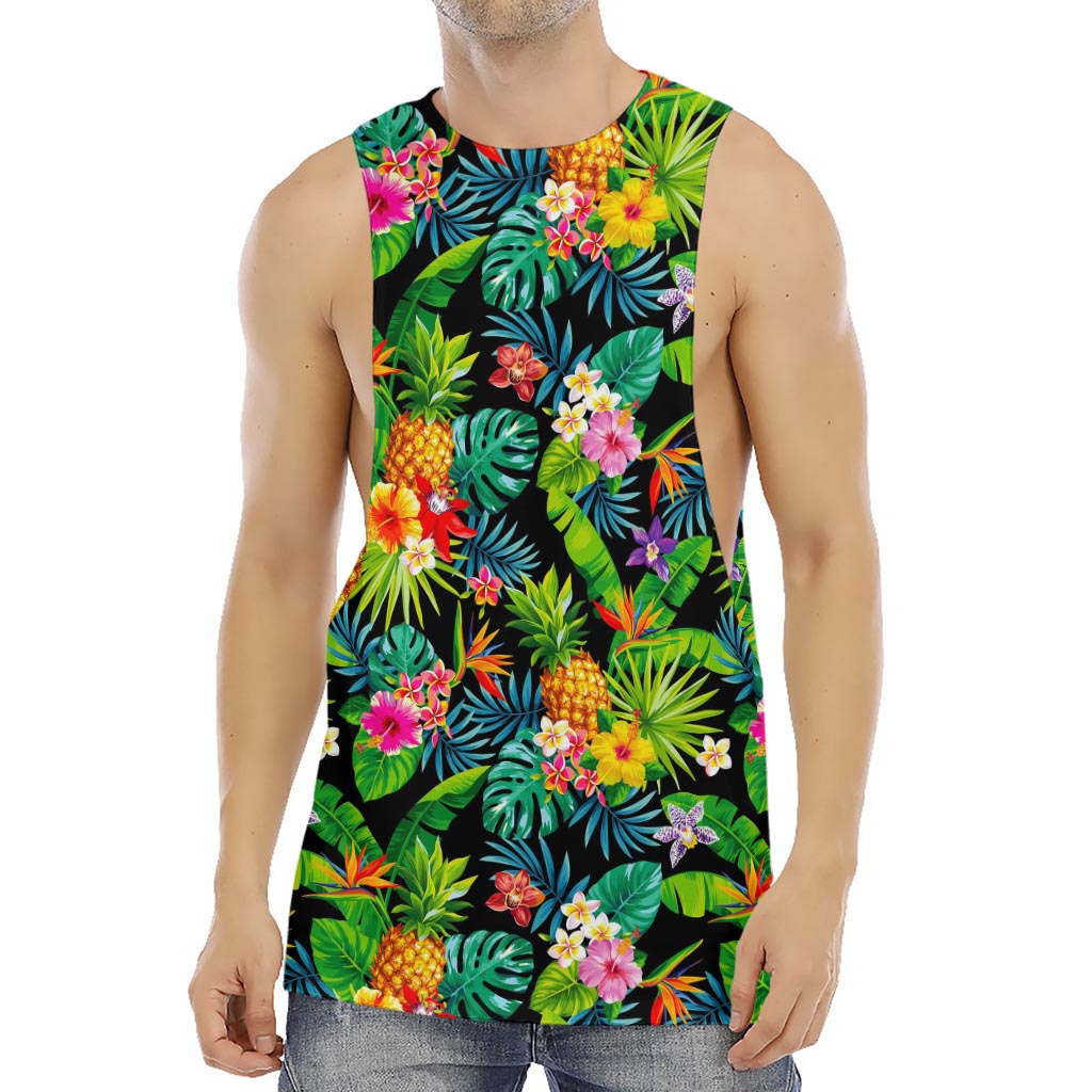 Aloha Hawaiian Tropical Pattern Print Men's Muscle Tank Top