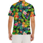 Aloha Hawaiian Tropical Pattern Print Men's Short Sleeve Rash Guard