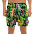 Aloha Hawaiian Tropical Pattern Print Men's Split Running Shorts