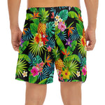 Aloha Hawaiian Tropical Pattern Print Men's Split Running Shorts