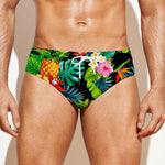 Aloha Hawaiian Tropical Pattern Print Men's Swim Briefs