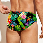 Aloha Hawaiian Tropical Pattern Print Men's Swim Briefs