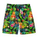 Aloha Hawaiian Tropical Pattern Print Men's Swim Trunks