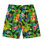 Aloha Hawaiian Tropical Pattern Print Men's Swim Trunks