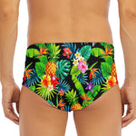 Aloha Hawaiian Tropical Pattern Print Men's Triangle Swim Briefs