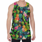 Aloha Hawaiian Tropical Pattern Print Men's Velvet Tank Top