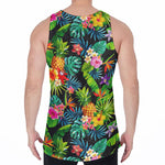 Aloha Hawaiian Tropical Pattern Print Men's Velvet Tank Top