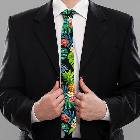 Aloha Hawaiian Tropical Pattern Print Necktie