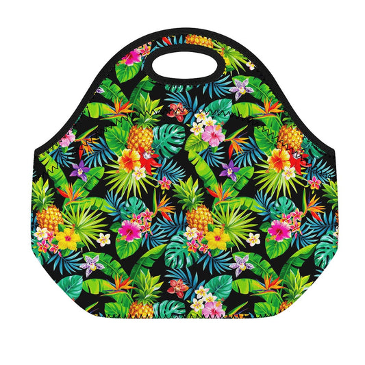 Aloha Hawaiian Tropical Pattern Print Neoprene Lunch Bag