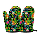 Aloha Hawaiian Tropical Pattern Print Oven Mitts