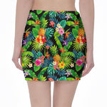 Aloha Hawaiian Tropical Pattern Print Pencil Mini Skirt