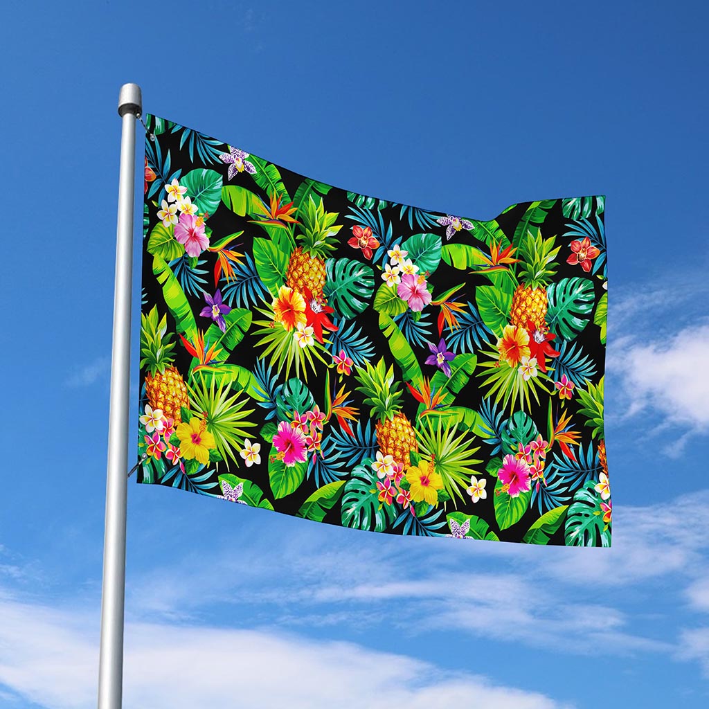 Aloha Hawaiian Tropical Pattern Print Polyester Flag