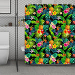 Aloha Hawaiian Tropical Pattern Print Polyester Shower Curtain