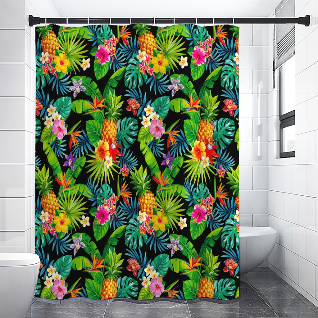 Aloha Hawaiian Tropical Pattern Print Premium Shower Curtain