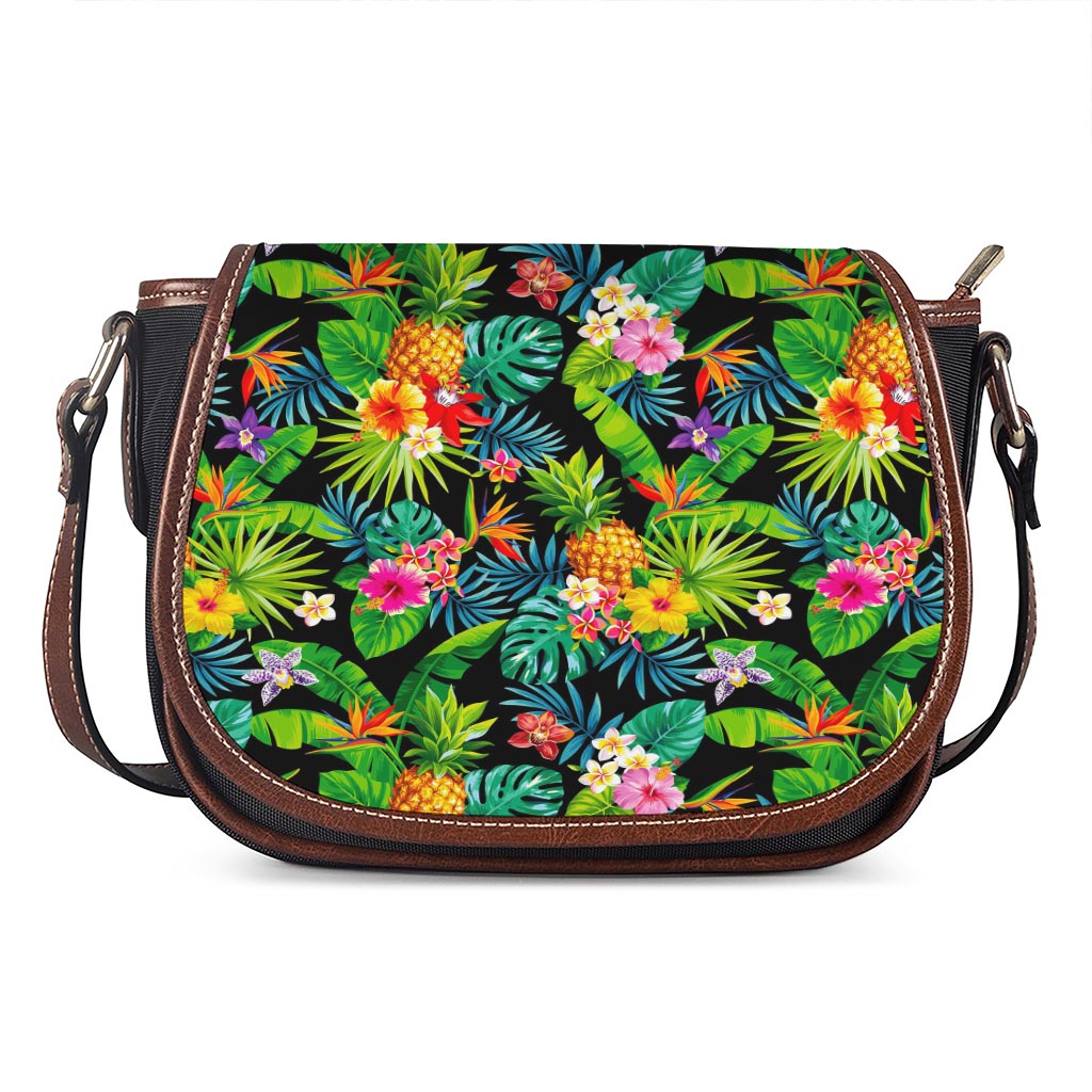 Aloha Hawaiian Tropical Pattern Print Saddle Bag