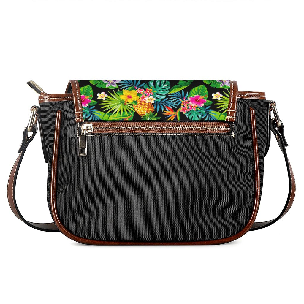 Aloha Hawaiian Tropical Pattern Print Saddle Bag