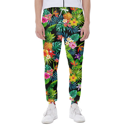 Aloha Hawaiian Tropical Pattern Print Scuba Joggers