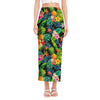 Aloha Hawaiian Tropical Pattern Print Side Slit Maxi Skirt