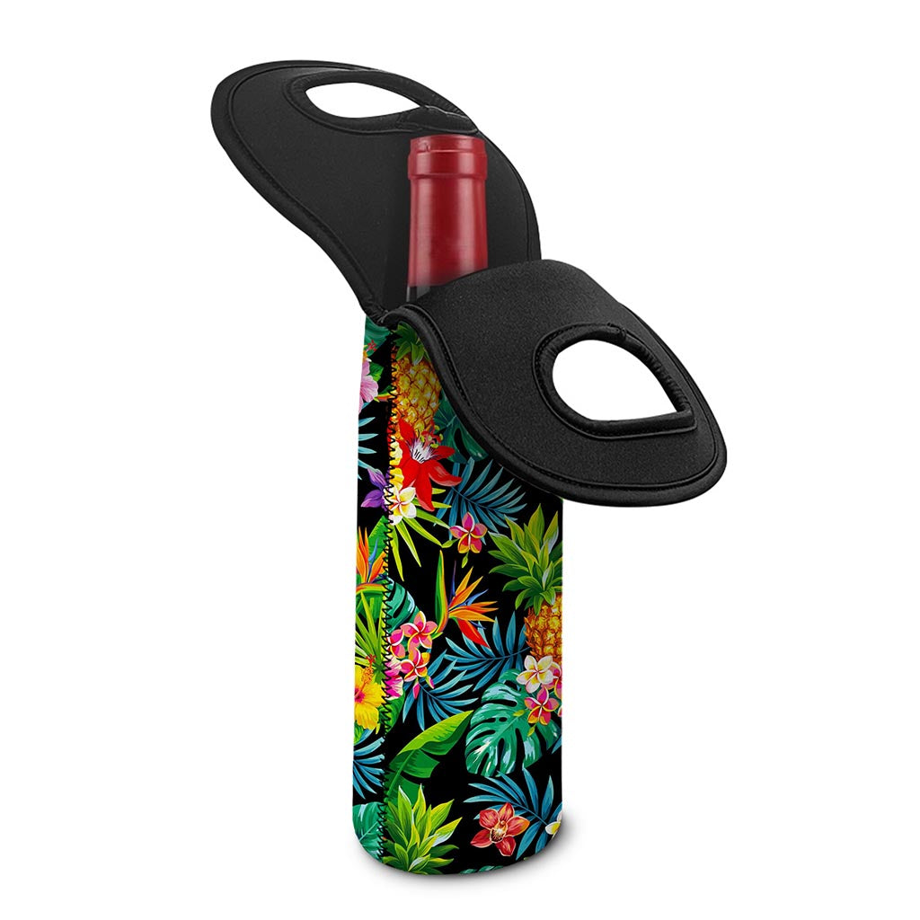 Aloha Hawaiian Tropical Pattern Print Single Neoprene Wine Tote