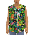 Aloha Hawaiian Tropical Pattern Print Sleeveless Baseball Jersey