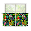 Aloha Hawaiian Tropical Pattern Print Tier Curtains