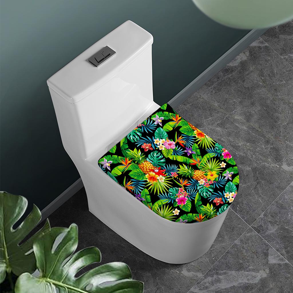 Aloha Hawaiian Tropical Pattern Print Toilet Lid Cover
