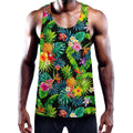 Aloha Hawaiian Tropical Pattern Print Men's Workout Tank Top