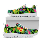 Aloha Hawaiian Tropical Pattern Print White Running Shoes