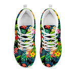 Aloha Hawaiian Tropical Pattern Print White Running Shoes