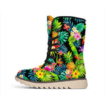 Aloha Hawaiian Tropical Pattern Print Winter Boots