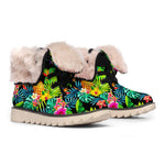 Aloha Hawaiian Tropical Pattern Print Winter Boots