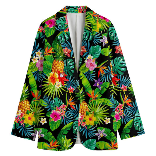 Aloha Hawaiian Tropical Pattern Print Women's Blazer
