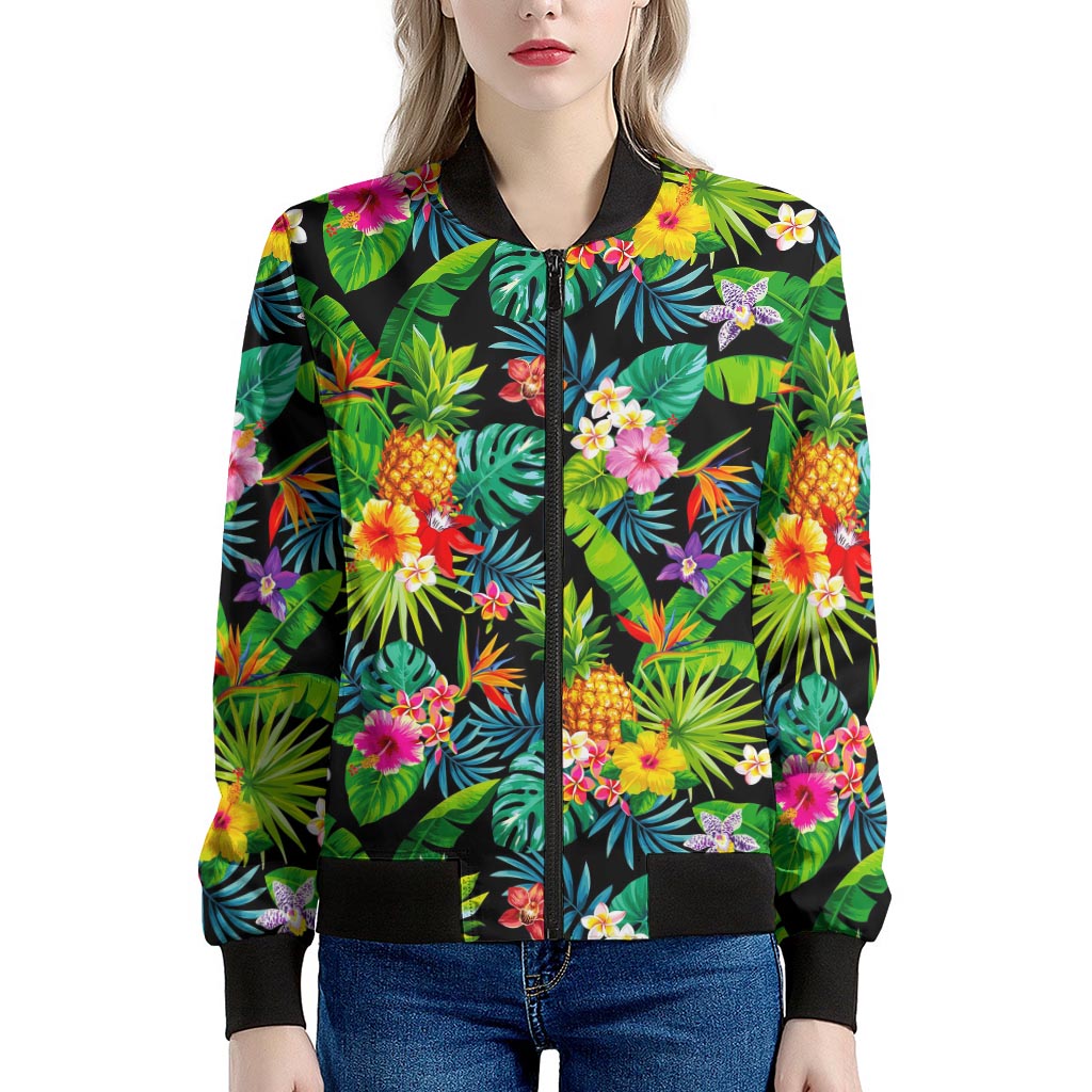 Aloha Hawaiian Tropical Pattern Print Women's Bomber Jacket