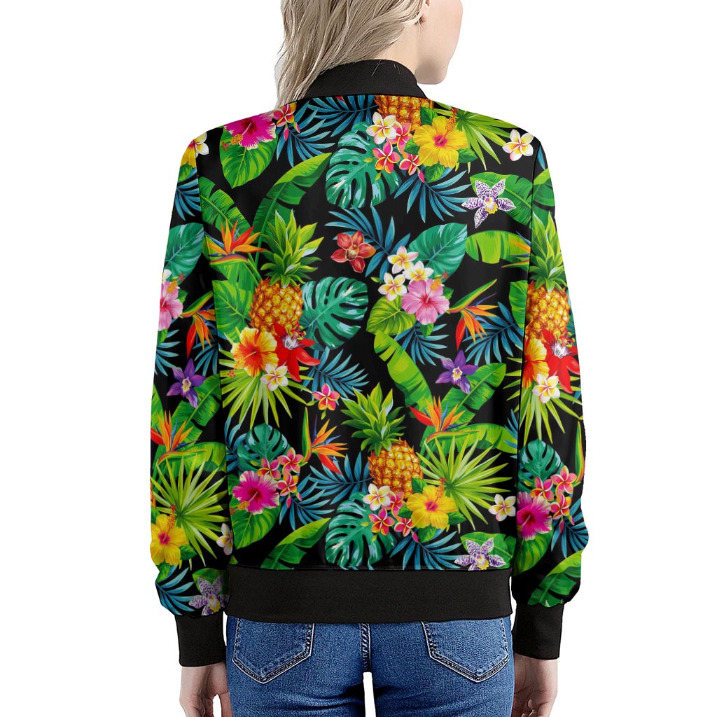 Aloha Hawaiian Tropical Pattern Print Women's Bomber Jacket