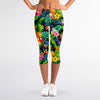 Aloha Hawaiian Tropical Pattern Print Women's Capri Leggings